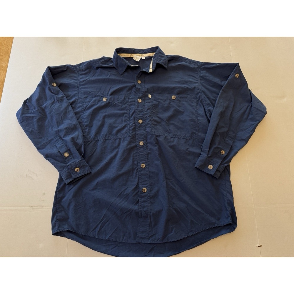 Rail Riders Shirt Nylon Hiking Roll Tab L/S Button Up Blue‎ Mens Small - Picture 2 of 4
